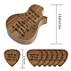 Caja de púas de guitarra de madera en forma de guitarra WOOD-WH0116-005-2
