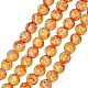 Brins de perles de verre peints par pulvérisation opaques GLAA-SZ0001-51F-7