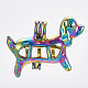 Plated Alloy Puppy Locket Pendants X-PALLOY-S119-032-1