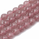 Chapelets de perles aux fraises en quartz naturel G-S295-15-8mm-1