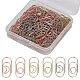 CRASPIRE 150Pcs 6 Styles Paper Clips Carbon Steel Paperclips Bookmark Clips Oval Round Moon Small Marking Clips with Plastic Storage Box for DIY Office School Stationery Document Sorting Organizing FIND-CP0001-49-1