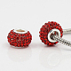 Large Hole Rondelle Resin Pave Grade A Rhinestone European Beads CPDL-H001-19-1