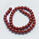Natürliche rote Jaspis Perlen Stränge G-I199-25-6mm-2