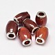 Barrel Dyed Natural Agate European Beads G-M260-04-2