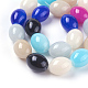 Glass Beads Strands GLAA-D086-14x18mm-5