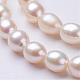 Fili di perle di perle d'acqua dolce coltivate naturali PEAR-P002-26-3