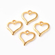 201 Stainless Steel Open Heart Charms X-STAS-F192-059G-1
