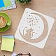 FINGERINSPIRE Moon Cat Stencils Template 11.8x11.8inch Plastic Moon Star Stencils Drawing Painting Stencils Cat Star Pattern Reusable Stencils for Painting on Wood DIY-WH0172-397-3