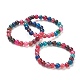 Bracelets extensibles avec perles en agate naturelle BJEW-D446-C-05-1