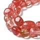 Chapelets de perles en verre de quartz de cerise G-A247-06-4