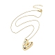 Латунные ожерелья с подвесками в виде букв из микрофибры с кубическим цирконием KK-Z069-01G-V-2