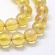 Electroplated Syntheti Citrine Beads Strands G-K285-12-8mm-3