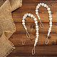 Décorations suspendues de rideau de perles de bois naturel rondes AJEW-WH0237-04-3