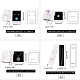 PandaHall Elite 4Pcs 4 Styles Cardboard Paper Necklace Boxes CON-PH0002-34B-4