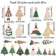 Sunnyclue 1 caja 52 piezas encantos de árbol de Navidad encanto de esmalte verde árboles de Navidad de invierno encantos de rhinestone nieve surtido lindos encantos de Navidad para hacer joyas encanto diy collar pendientes pulseras artesanales ENAM-SC0003-56-2