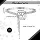 鉄ガラスラインストーンカップチェーンベルト、真鍮ハートバックル付き  シャツドレスの装飾用キラキラウエストベルト  グレー  47-1/8インチ（119.6cm） AJEW-WH0505-80-2