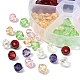 90Pcs 6 Colors Faceted Transparent Glass Beads GLAA-Q026-05-3