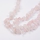 Quartz rose naturel et perles de rocaille en verre colliers étagés X-NJEW-K100-05J-3