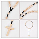 Arricraft 6pcs décorations suspendues en croix en bois HJEW-AR0001-13-5