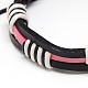 Trendy Unisex Casual Style Waxed Cord and Leather Bracelets BJEW-L298-06-2