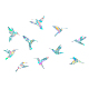 Autocollants adhésifs laser pvc oiseau DIY-WH0273-48-1
