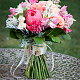2 pièces 2 style ovale et plat rond blanc dôme en verre bouquet de mariage breloques photo épingle de sûreté broches avec strass en cristal JEWB-AB00007-6
