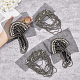 SUPERFINDINGS 4Pcs 2 Styles Iron Fashion Tassel Epaulette FIND-FH0008-09-3