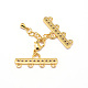 Brass Micro Pave Cubic Zirconia Chain Extender ZIRC-E010-21-3