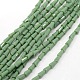 Opaque Solid Color Crystal Glass Faceted Cone Beads Strands GLAA-F023-A01-2