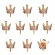 10Pcs Brass Micro Pave Cubic Zirconia Peg Bails Pendants FIND-SZ0005-91-1
