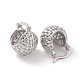 Серьги-кольца из латуни для женщин EJEW-G315-09P-2