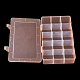 プラスチックビーズ収納ケース  調整可能な仕切りボックス  取り外し可能な15コンパートメント  長方形  ライトサーモン  27.5x16.5x5.7cm CON-Q026-04B-2