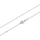 Ожерелья-цепочки из серебра 925 пробы с родиевым покрытием NJEW-FF0005-01P-1