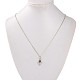 Tibetan Style Gemstone Palm Pendant Necklaces NJEW-JN00958-5
