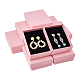 Superfindings 16 шт. розовые картонные подарочные коробки для украшений с губкой внутри для ожерелий браслеты серьги кольца женские подарки CBOX-BC0001-37B-2