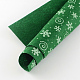 スノーフレーク＆ヘリックス模様印刷された非織物刺繍針diy工芸品のために感じた  グリーン  30x30x0.1cm  50個/袋 DIY-R056-02-2
