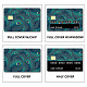 CREATCABIN Peacock Feathers Card Skin Sticker Debit Credit Card Skins Covering Personalizing Bank Card Protecting Removable Wrap Waterproof No Bubble Slim for Transportation Key Card 7.3x5.4Inch DIY-WH0432-098-4