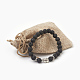 Natural Lava Rock Beads Stretch Bracelets BJEW-JB03850-06-3
