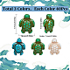 SUNNYCLUE 1 Box 120Pcs Turtle Beads Bulk Sea Turtle Charms Blue Green White Beads Tortoise Synthetic Howlite Turquoise Bead Summer Ocean Animal Loose Spacer Beads for Jewelry Making DIY Beading Kit G-SC0002-47-2
