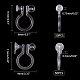 Arricraft 100 Stk. 2 Größen durchsichtige Kunststoff-Ohrring-Konverterkomponente für nicht durchbohrte Ohren (2 Modelle) KY-AR0001-02-2