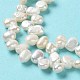 Naturales keshi abalorios de perlas hebras PEAR-J007-52-4