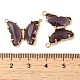 Brass Pave Faceted Glass Connector Charms FIND-Z020-03V-3