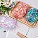 GORGECRAFT 390m 3 Colors 3-Ply Ice Yarns Picasso Rainbow Acrylic Knitting Wool Yarn Hand Crochet Thread Cotton Multi-Colored Weaving Colorful Gradient Skeins for Beginners DIY Crafts OCOR-GF0002-46-4
