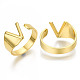 (vendita di fabbrica di feste di gioielli) anelli per polsini in lega RJEW-S038-195V-G-NR-1