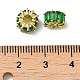 Placage en rack véritable laiton plaqué or 18k micro pavé de perles de zircone cubiques KK-Q795-02G-4