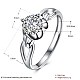 Adjustable 925 Sterling Silver Cubic Zirconia Finger Rings RJEW-BB20771-6-6