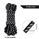 FINGERINSPIRE 13.7 Yards Twisted Lip Cord Trim Black Twisted Cord Trim Ribbon 16mm Polyester Sewing Luxury Trim Embellishment Handmade Cord Trim for Home Decor Upholstery Curtain Tieback and More OCOR-WH0057-12E-2