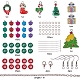 SUNNYCLUE 1 Box 4 Sets Christmas Charms Pendants Jewelry Making Accessories Xmas Set Multi-colored Enamel Hanging Xmas Tree Decorations Diy Scrapbooking Supply DIY-SC0007-04-2