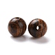 Perles rondes en bois de santal en peau de tigre WOOD-G009-01B-3