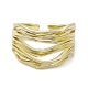 Rack Plating Brass Open Cuff Rings RJEW-K257-10G-2